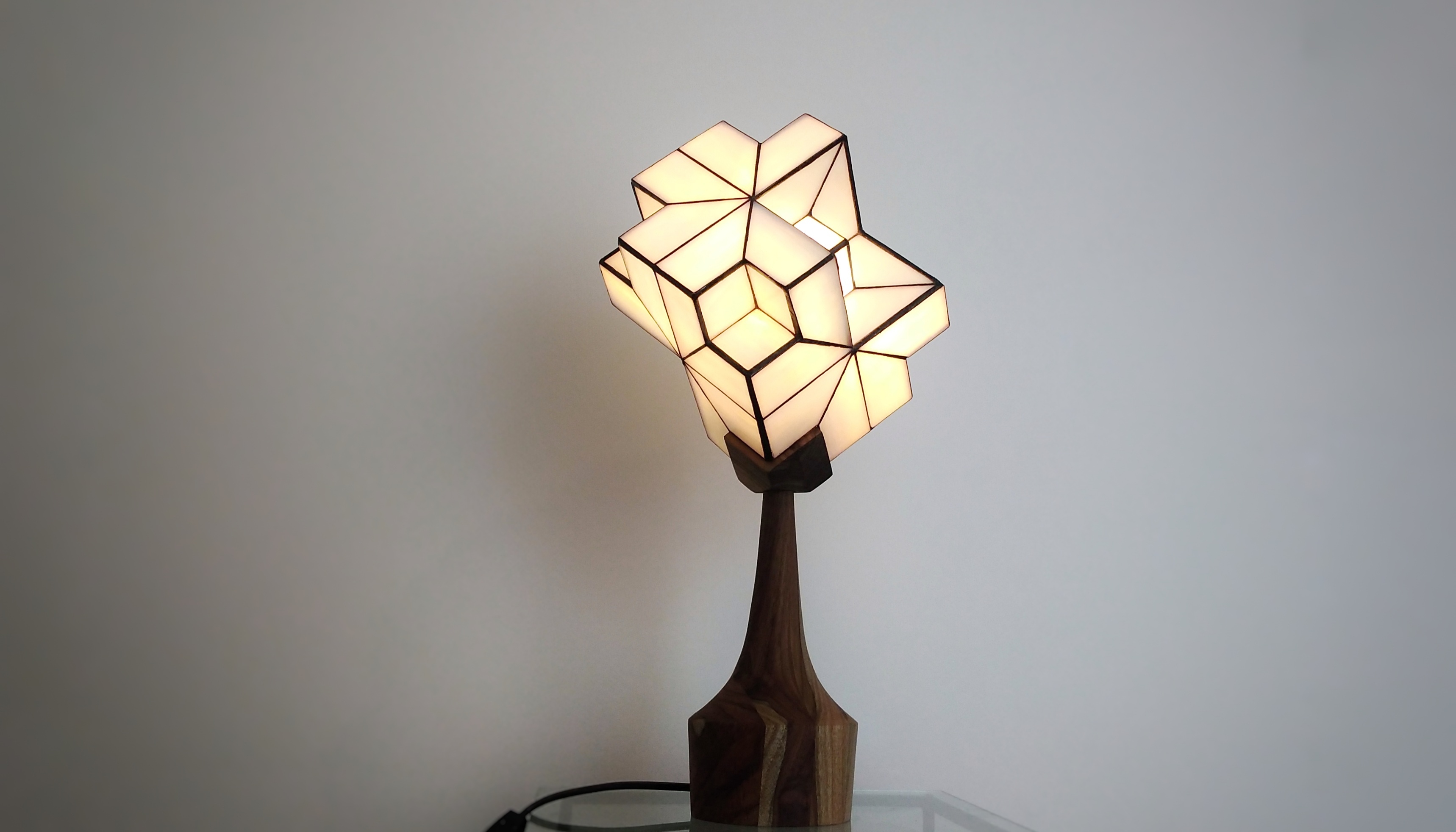 Stained glass lamps – The first work by our duo Hermansson & Linares